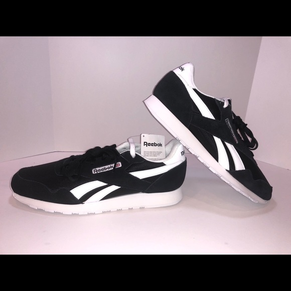 reebok classic black and white mens